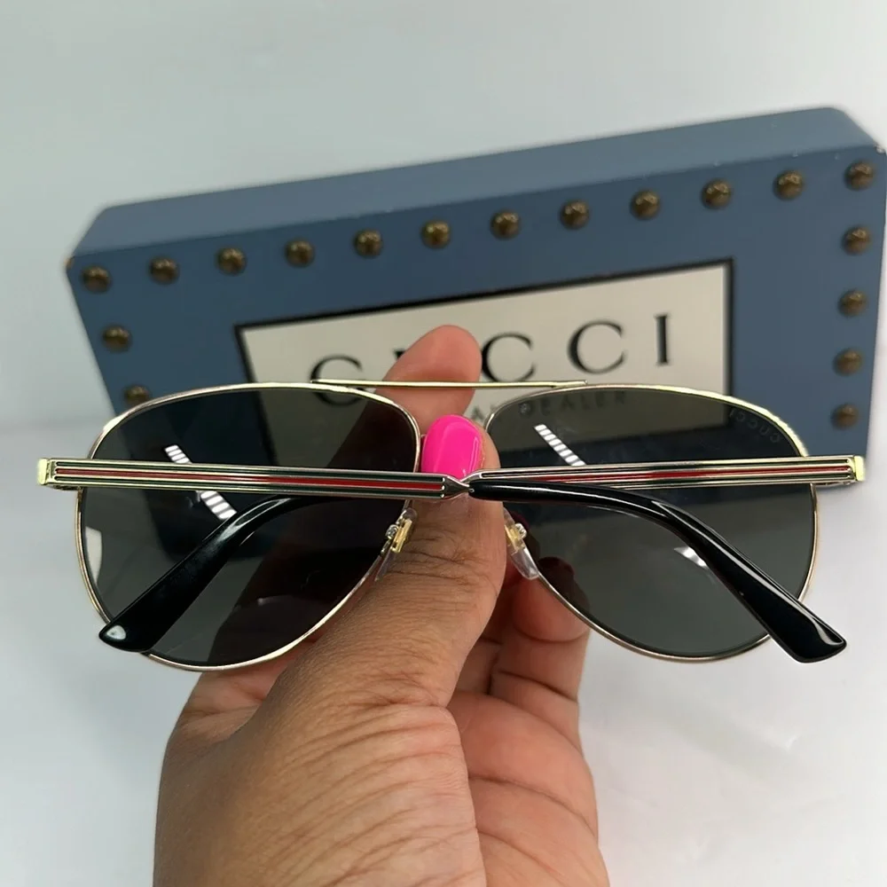 New Authentic Gucci GG0137S 002 61 Sunglasses